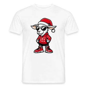 Noël de chèvre Noël laid - T-shirt homme - blanc - Devant - AI Model Male 178 dark (178cm)
