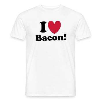 Bacon - Men's T-Shirt - white - Front - AI Model Male 178 dark (178cm)