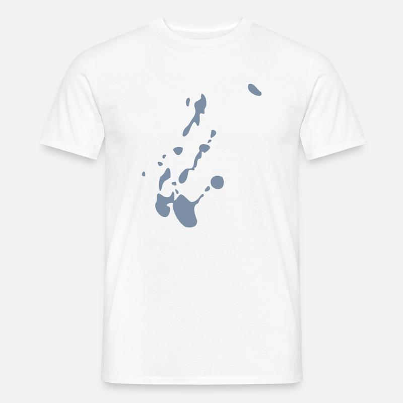 Tinte Farbklecks - Männer T-Shirt - Weiß