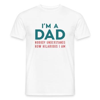 Je suis un papa Personne ne comprend à quel point je suis hilarant - T-shirt homme - blanc - Devant - AI Model Male 178 dark (178cm)