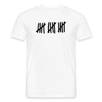 15 - Men's T-Shirt - white - Front - AI Model Male 178 dark (178cm)