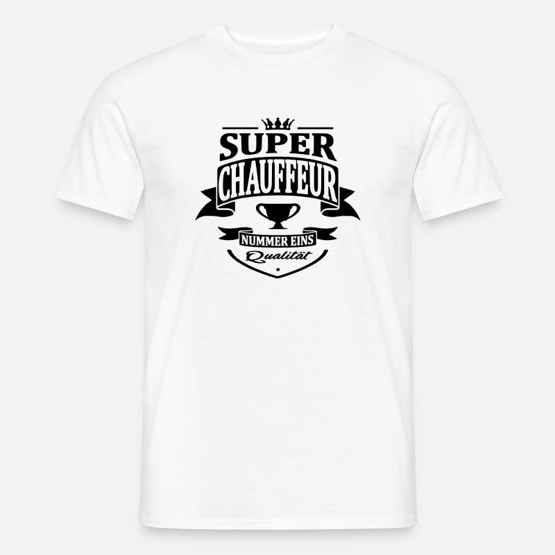 chauffeur nummer eins - Männer T-Shirt - Weiß