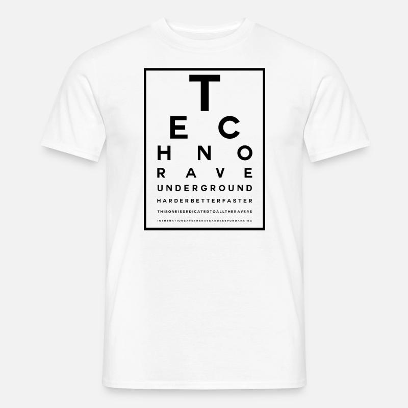 TECHNO RAVE UNDERGROUND - Männer T-Shirt - Weiß