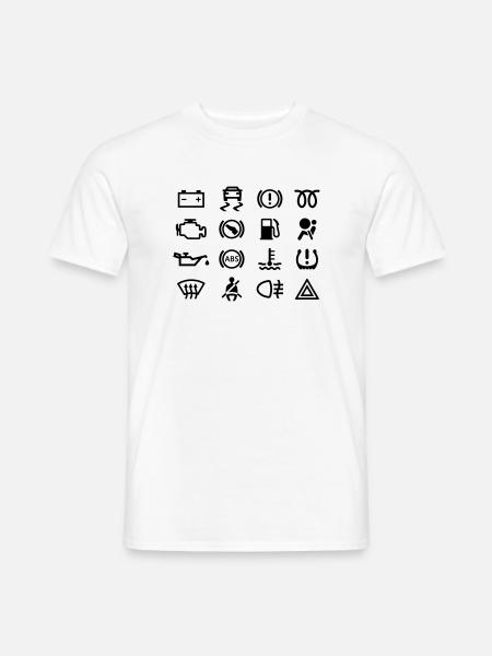 Car indicator lights - Men's T-Shirt - white