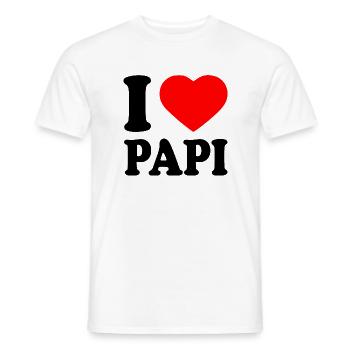 I love papi - Men's T-Shirt - white - Front - AI Model Male 178 dark (178cm)