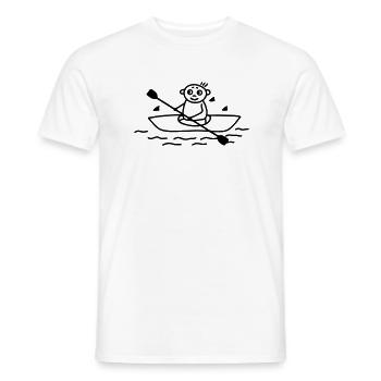Mann im Kanu - Männer T-Shirt - Weiß - Vorne - AI Model Male 178 dark (178cm)