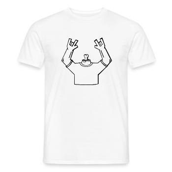 Idée cadeau cadeau sans tête - T-shirt homme - blanc - Devant - AI Model Male 178 dark (178cm)