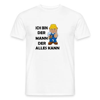 the man who can do everything - Men's T-Shirt - white - Front - AI Model Male 178 dark (178cm)