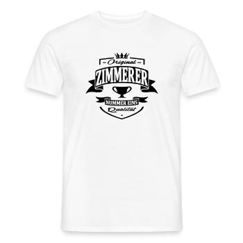 zimmerer - Männer T-Shirt - Weiß - Vorne - AI Model Male 178 dark (178cm)