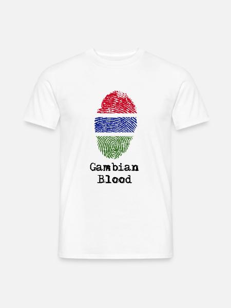 Gambian Blood black - Männer T-Shirt - Weiß