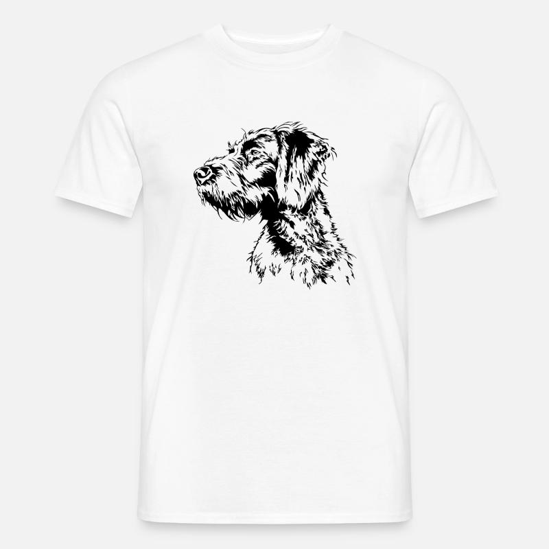 DEUTSCH DRAHTHAAR Wilsigns Jagdhund Jagdhunde - Männer T-Shirt - Weiß