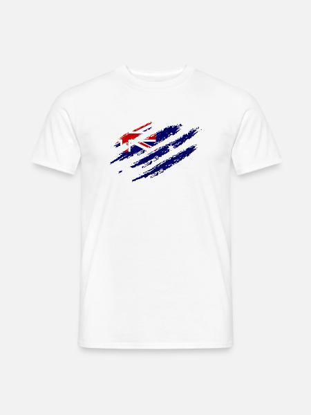 Australia Flag Scratch Claws Cut Down Under - Men's T-Shirt - white