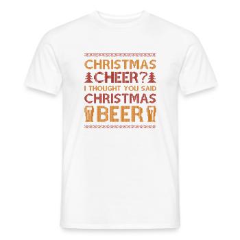 Weihnachtsbeifall - Männer T-Shirt - Weiß - Vorne - AI Model Male 178 dark (178cm)