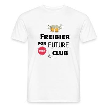 Freibier for Future Club - Männer T-Shirt - Weiß - Vorne - AI Model Male 178 dark (178cm)