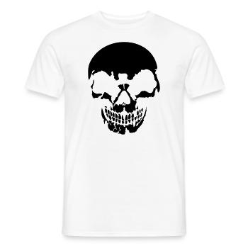 Skull - Männer T-Shirt - Weiß - Vorne - AI Model Male 178 dark (178cm)