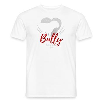 Englische Bulldogge Liebe mit Herz - Männer T-Shirt - Weiß - Vorne - AI Model Male 178 dark (178cm)