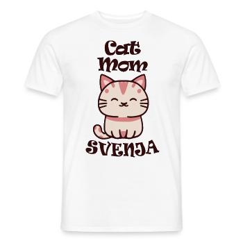 Svenja Name Vorname mit Katze - Männer T-Shirt - Weiß - Vorne - AI Model Male 178 dark (178cm)
