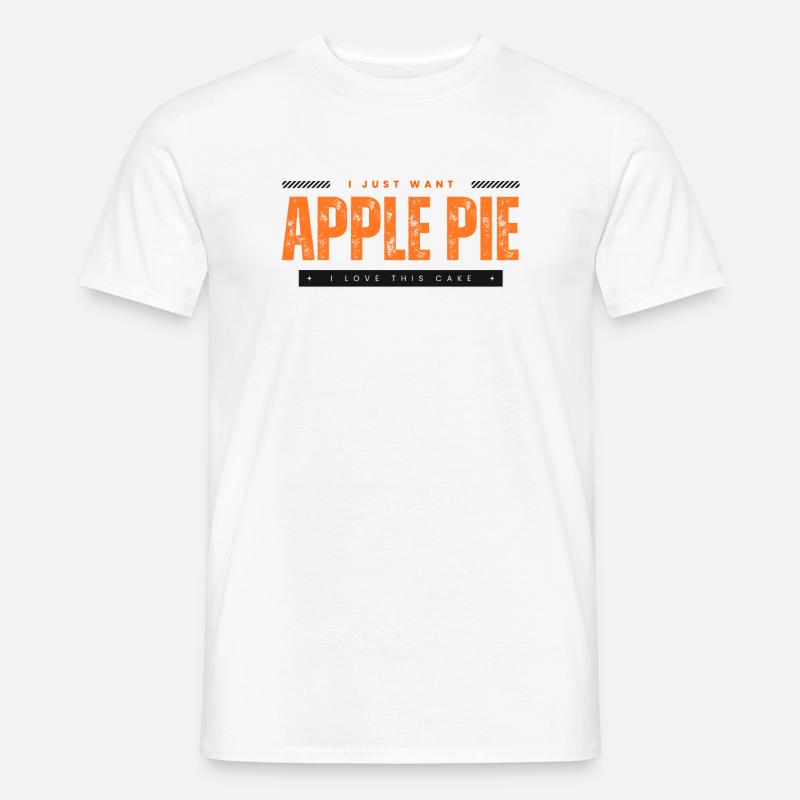 Ich will Apfelkuchen - Männer T-Shirt - Weiß