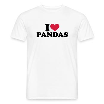 I love Pandas - T-shirt homme - blanc - Devant - AI Model Male 178 dark (178cm)