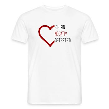 Ich bin negativ getestet - Männer T-Shirt - Weiß - Vorne - AI Model Male 178 dark (178cm)