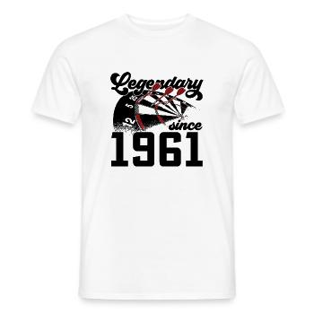 65. GEBURTSTAG DART LEGENDE LEGENDARY SINCE 1961 - Männer T-Shirt - Weiß - Vorne - AI Model Male 178 dark (178cm)
