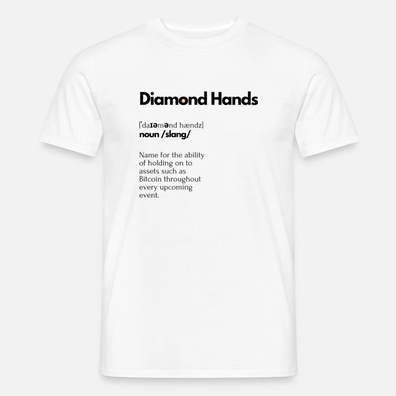 Diamond Hands btc dictionary look - Männer T-Shirt - Weiß