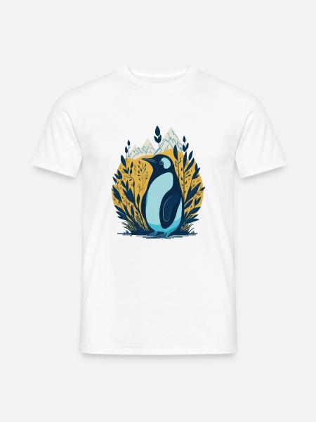 Pinguin in der Natur - Männer T-Shirt - Weiß