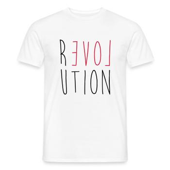 Revolution Love - Men's T-Shirt - white - Front - AI Model Male 178 dark (178cm)