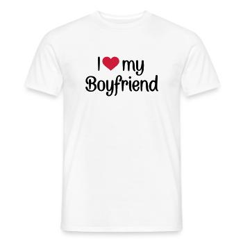 I love my boyfriend - Men's T-Shirt - white - Front - AI Model Male 178 dark (178cm)