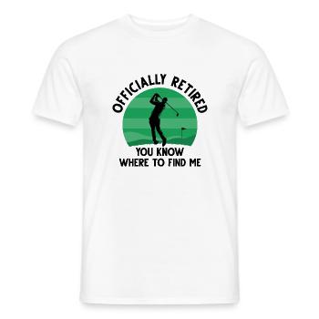 Offiziell ausgeschiedener Golfsport - Männer T-Shirt - Weiß - Vorne - AI Model Male 178 dark (178cm)