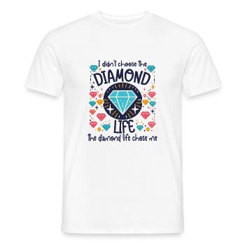Diamond Painting Artist The Life Chose Me Diamond - Männer T-Shirt - Weiß - Vorne - AI Model Male 178 dark (178cm)