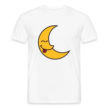 Funny Moon - Männer T-Shirt - Weiß - Vorne - AI Model Male 178 dark (178cm)