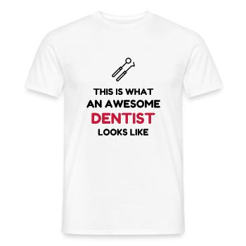 dentiste / dent / médecin / médecine - T-shirt homme - blanc - Devant - AI Model Male 178 dark (178cm)