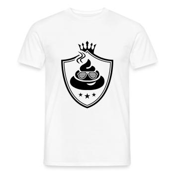shit logo - T-shirt homme - blanc - Devant - AI Model Male 178 dark (178cm)