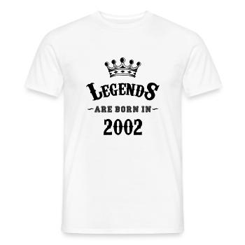 Legends are Born in 2002 - Männer T-Shirt - Weiß - Vorne - AI Model Male 178 dark (178cm)