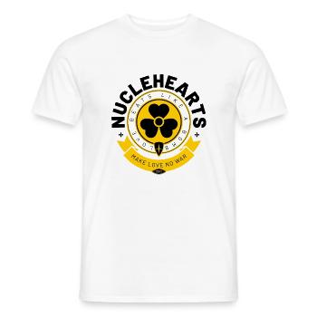nuclehearts Herzen - Männer T-Shirt - Weiß - Vorne - AI Model Male 178 dark (178cm)