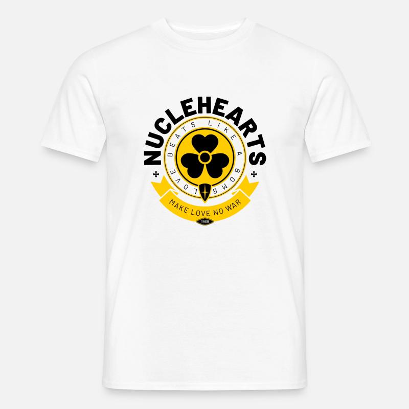 nuclehearts Herzen - Männer T-Shirt - Weiß