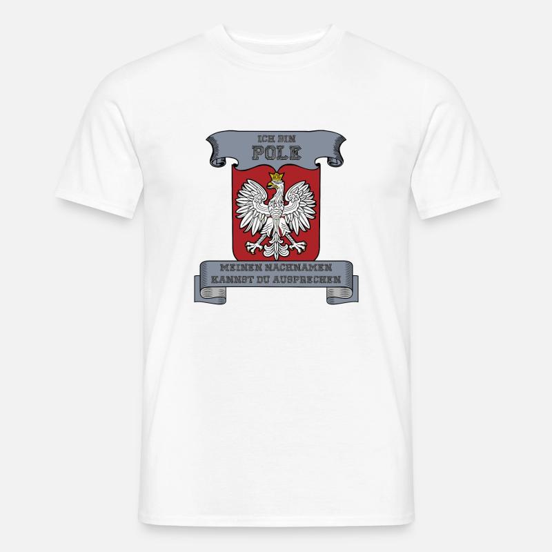 ich bin Pole - Männer T-Shirt - Weiß