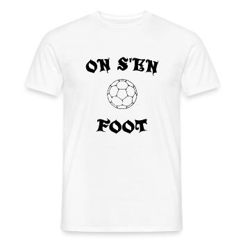 Humour football - T-shirt homme - blanc - Devant - AI Model Male 178 dark (178cm)