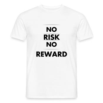 No Risk No reward - T-shirt homme - blanc - Devant - AI Model Male 178 dark (178cm)
