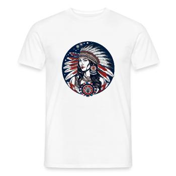 Amerikanische Folklore - Männer T-Shirt - Weiß - Vorne - AI Model Male 178 dark (178cm)