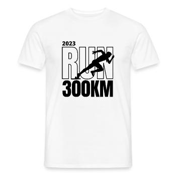 Courir 300km - T-shirt homme - blanc - Devant - AI Model Male 178 dark (178cm)