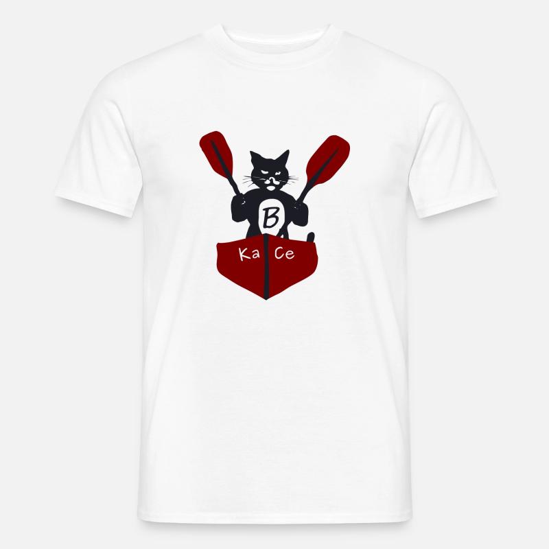 Kace B im Boot - Männer T-Shirt - Weiß