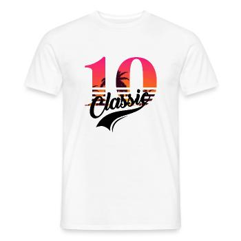 10th anniversary-10 years - Men's T-Shirt - white - Front - AI Model Male 178 dark (178cm)