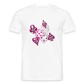Glücksspiel - Männer T-Shirt - Weiß - Vorne - AI Model Male 178 dark (178cm)