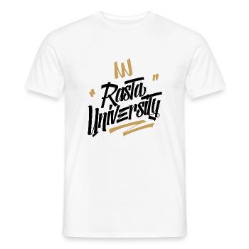 Rasta University Graffiti Tag Style Reggae - Men's T-Shirt - white - Front - AI Model Male 178 dark (178cm)