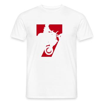 Moto 7 motard - T-shirt homme - blanc - Devant - AI Model Male 178 dark (178cm)