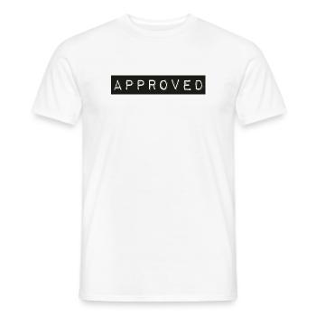 Approved - Men's T-Shirt - white - Front - AI Model Male 178 dark (178cm)