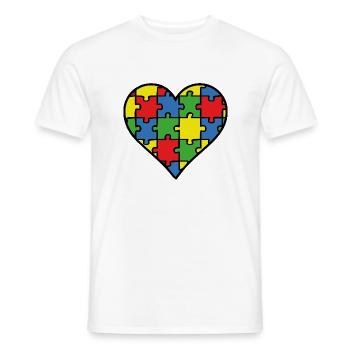 Autism Awareness - Men's T-Shirt - white - Front - AI Model Male 178 dark (178cm)