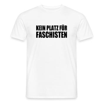 kein platz für faschisten - Männer T-Shirt - Weiß - Vorne - AI Model Male 178 dark (178cm)